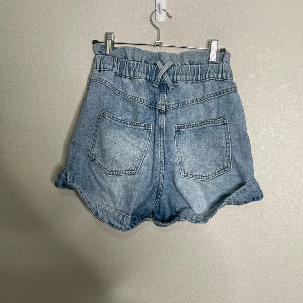 Pistola Paper Bag Denim Chambray Shorts XS